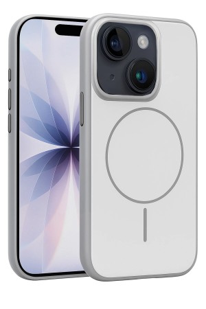 LRZ02 Apple iPhone 14 Neva Magsafe Kapak - Gri&hellip;