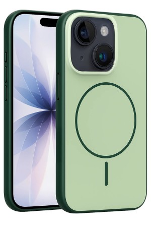 LRZ02 Apple iPhone 14 Neva Magsafe Kapak - Koyu Yeşil&hellip;