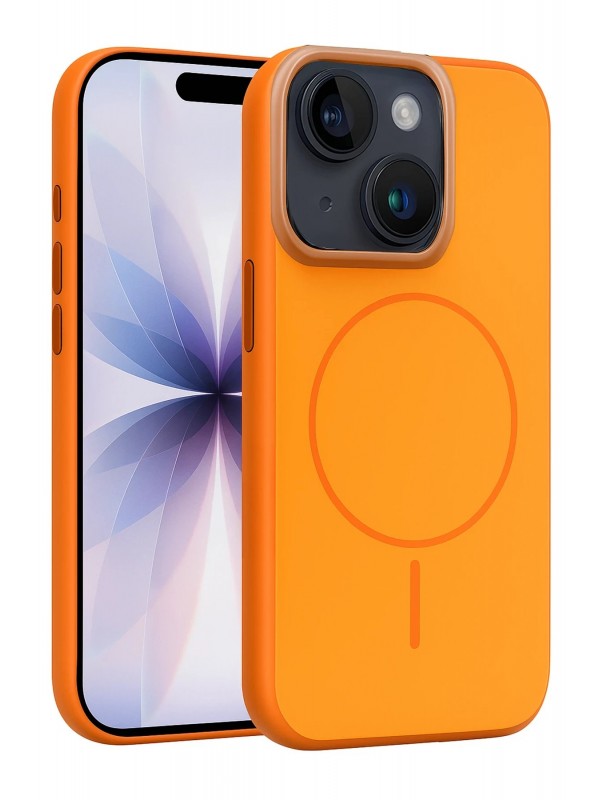 LRZ02 Apple iPhone 14 Neva Magsafe Kapak - Turuncu&hellip;
