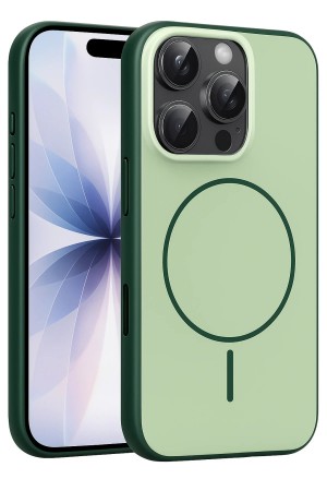 LRZ02 Apple iPhone 16 Pro Max Neva Magsafe Kapak - Koyu Yeşil&hellip;