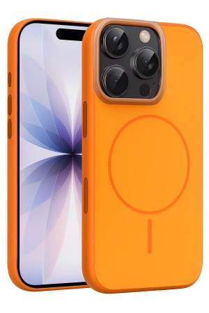 LRZ02 Apple iPhone 16 Pro Max Neva Magsafe Kapak - Turuncu&hellip;