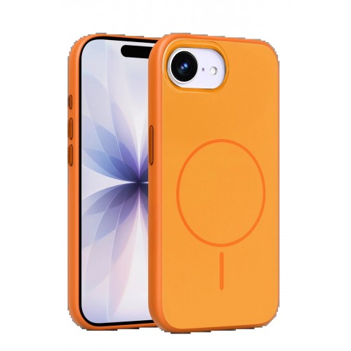 LRZ02 Apple iPhone 16E Neva Magsafe Kapak - Turuncu