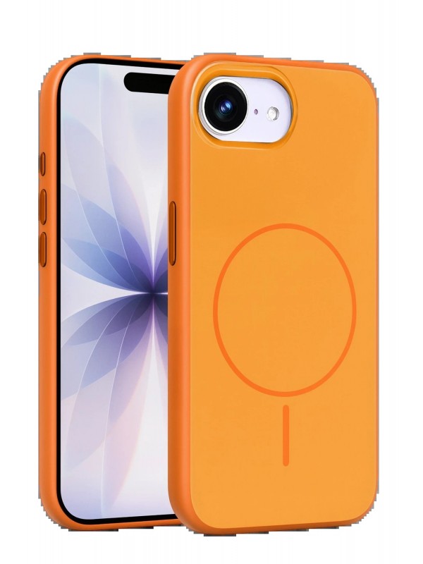 LRZ02 Apple iPhone 16E Neva Magsafe Kapak - Turuncu&hellip;