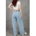 Kadın Beli Lastikli Rahat Kesim Kot Pantolon