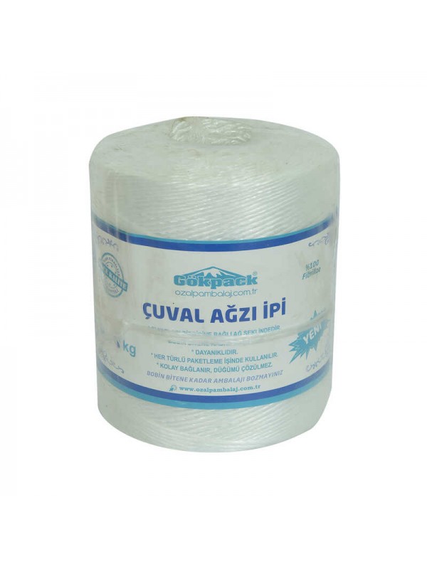 Çuval Ağzı İpi Yüzde 100 Fibrilizeli Naylon İp Beyaz 1000 Gr 1 Adet&hellip;