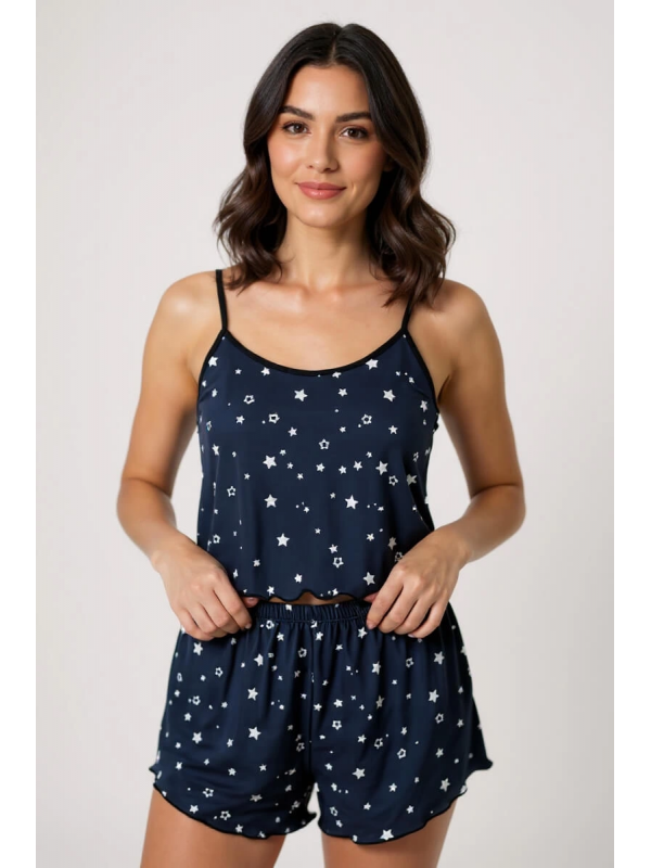 Yıldız Desenli  Şortlu Pijama&hellip;