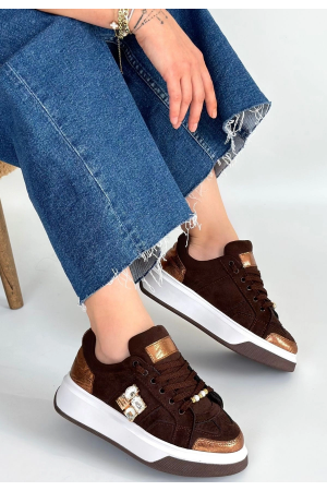 Ceans Kahverengi Süet Bağcıklı Spor Ayakkabı&hellip;