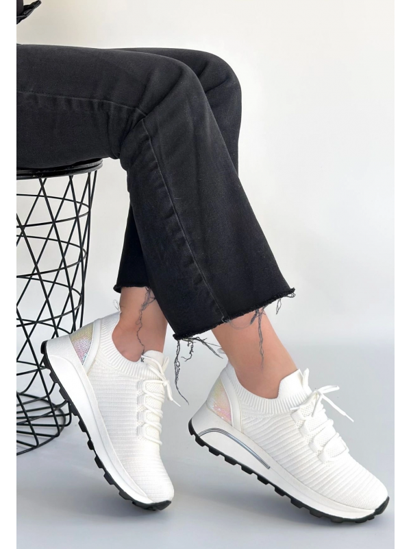 Feort Beyaz Triko Bağcıklı Spor Ayakkabı… Feort Beyaz Triko Bağcıklı Spor Ayakkabı…