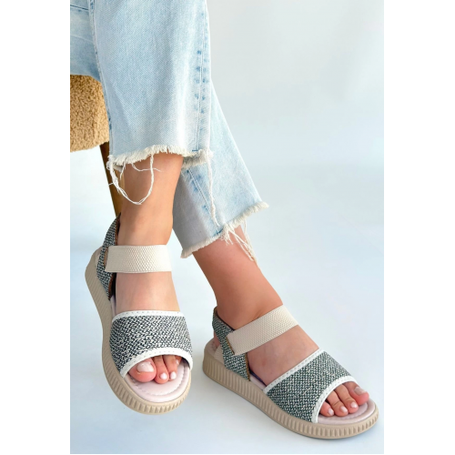 Jake Yeşil Hasır Cilt Sandalet