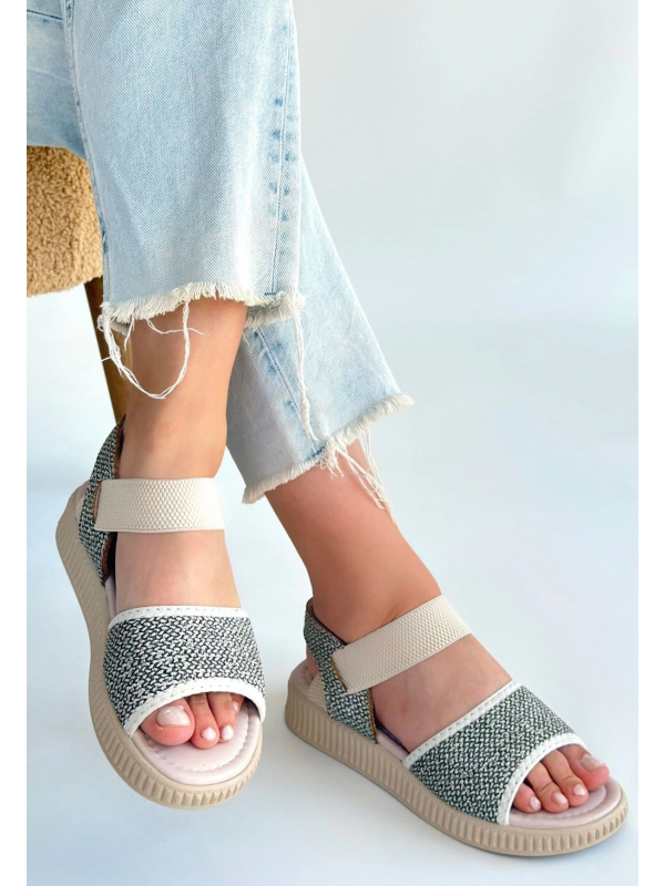 Jake Yeşil Hasır Cilt Sandalet&hellip;