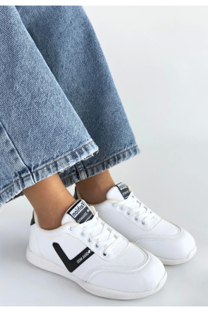 Jowen Beyaz Cilt Siyah Detaylı Bağcıklı Spor Ayakkabı&hellip;