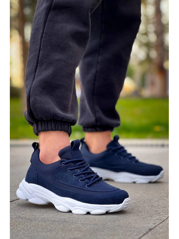 KB-707   Lacivert Süet Yüksek Taban Bağcıklı Günlük Erkek Ayakkabı&hellip;