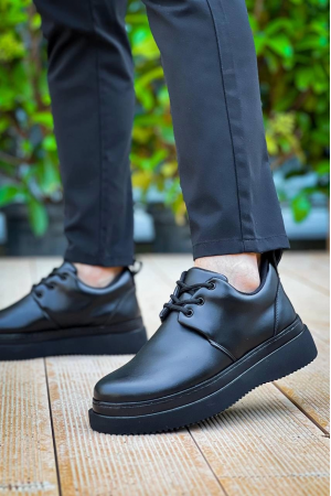 KB-X3  Kuback Siyah Cilt Siyah Taban Bağcıklı  Günlük Erkek  Ayakkab�&hellip;