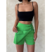 Kuş gözü şort etek yeşil s25819