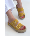 Loera Sarı Nubuk Çift Tokalı Terlik Loera Sarı Nubuk Çift Tokalı Terlik