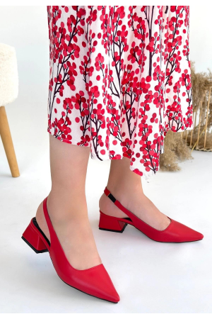 Morji Kırmızı Cilt Topuklu Ayakkabı&hellip;