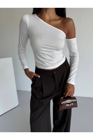 Omuz detaylı kollu bluz beyaz&hellip;
