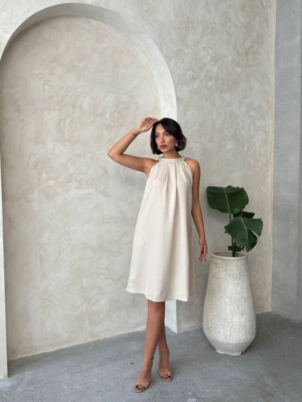 Salaş keten elbise&hellip;