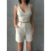 Şortlu keten takım s255014
