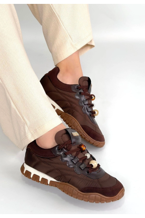 Tues Kahverengi Nubuk Bağcıklı Spor Ayakkabı&hellip;