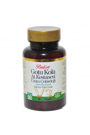 Gotu Kola At Kestanesi Üzüm Çekirdeği Ekstratı V3 60 Kapsül&hellip;