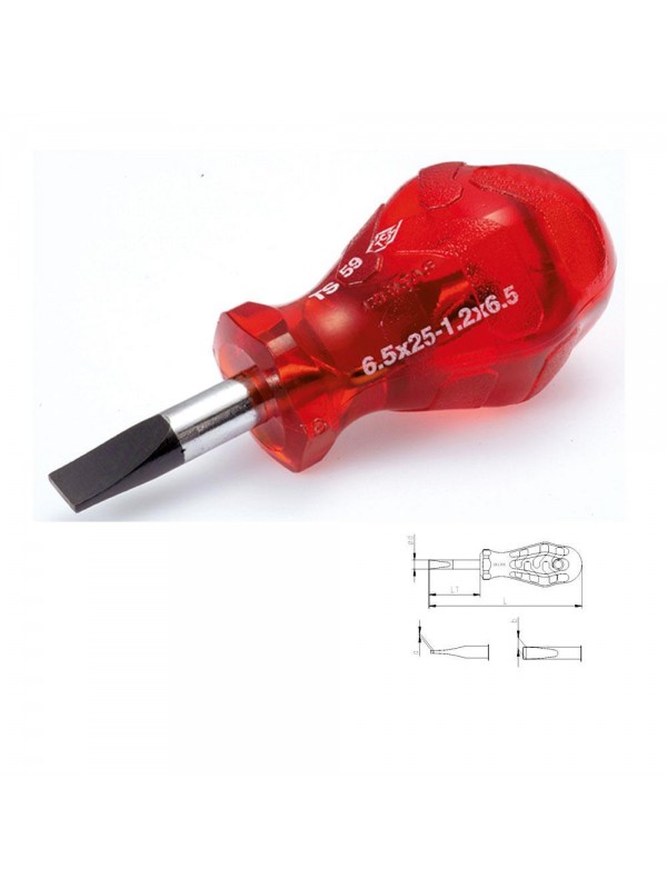 İzeltaş 4110 Kraft Topaç Düz Tornavida 6,5X25&hellip;