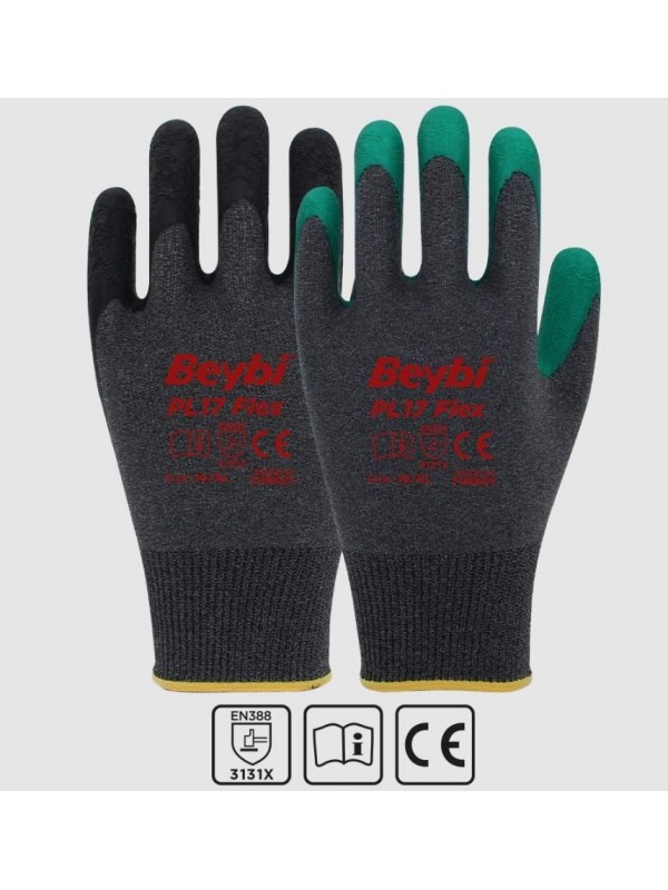 PL17 Flex Likralı İpten Örme Lateks Eldiven NO:10&hellip;