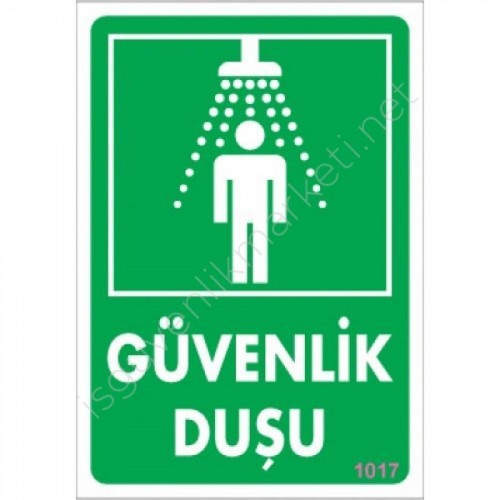 Güvenlik Duşu Uyarı Levhası 17,5x25 KOD:1017