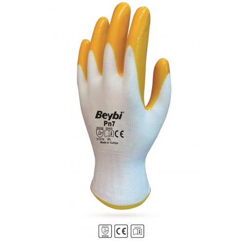 PN7 No:9 Sarı Nitril Eldiven PN7 No:9 Sarı Nitril Eldiven