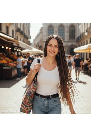 Afrika Örgüsü Ve Rasta İçin Sentetik Saç / Koyu Kumral&hellip;