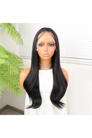 Siyah Fiber Sentetik Hafif Dalgalı Tül Peruk&hellip;