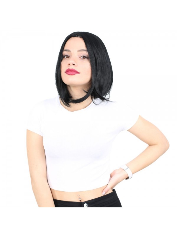 Fiber Sentetik Peruk Perçemsiz Kısa Düz / Siyah&hellip;