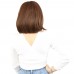 Fiber Sentetik Peruk Perçemsiz Kısa Düz / Kahve Karamel