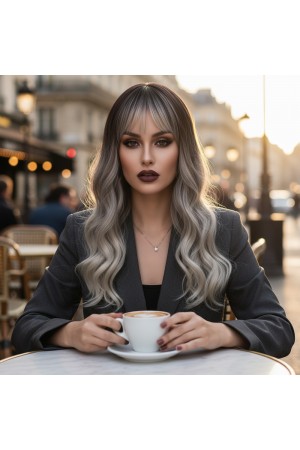 Dalgalı Kısa Perçemli Fiber Sentetik Peruk / Ombre ve Röfleli&hellip;