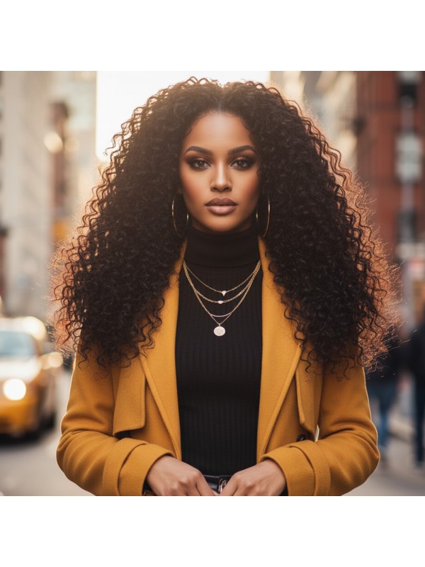 Gerçek Front Lace Tül Peruk / Su Dalgası / Doğal 65/70cm&hellip;