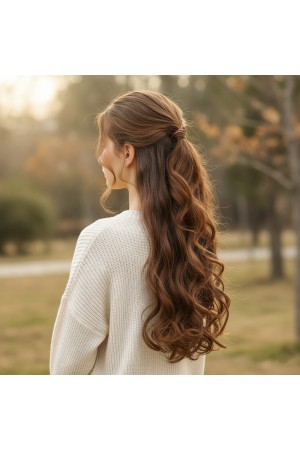 Fiber Sentetik Dalgalı 8 Parça Çıt Çıt / Kumral&hellip;