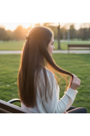 Fiber Sentetik Düz 8 Parça Çıt Çıt / Açık Kahve&hellip;