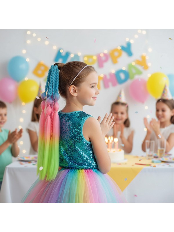 Bn ve Düz Salaş Örgülü Lastikli At Kuyruğu / ACM20&hellip;