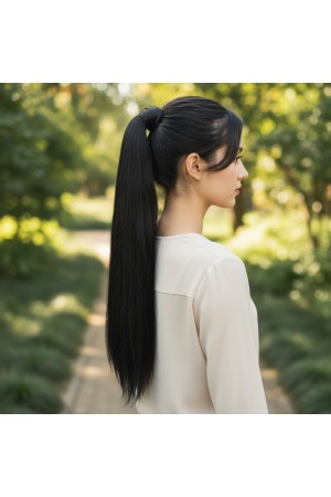 Bağlamalı Düz At Kuyruğu / Siyah&hellip;