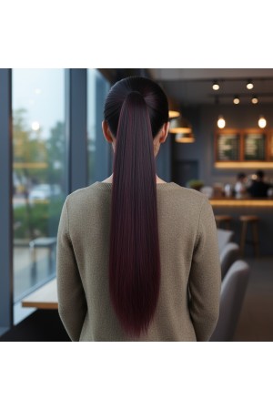 Tokalı Düz At Kuyruğu / Koyu Kızıl&hellip;