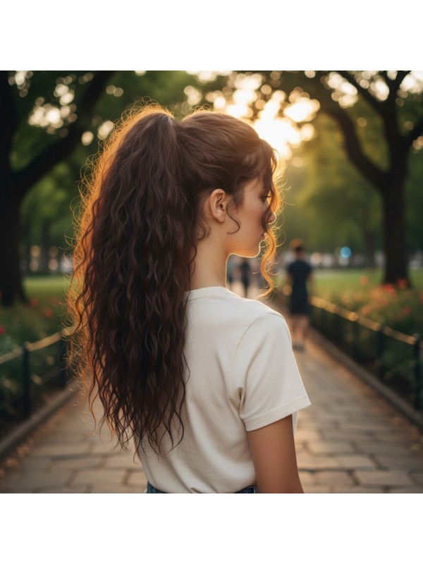 Tokalı Kabarık Dalgalı At Kuyruğu / Koyu Kahve&hellip;