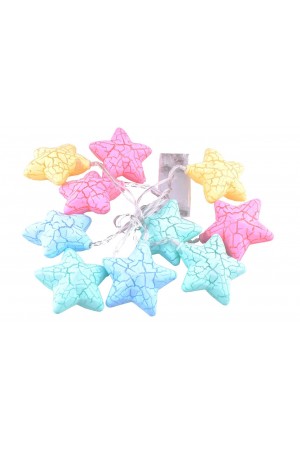 10lu Renkli Yıldız Şeklinde Dolama Led 1,5 Metre&hellip;