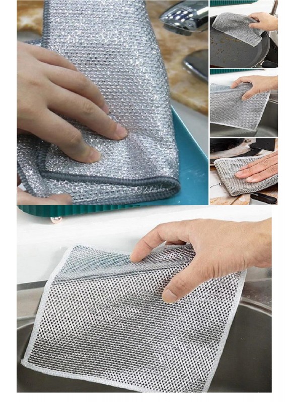 3 Adet Çok Fonksiyonlu Çizmeyen Tel Bulaşık Bezi Bulaşık Havlusu Bul&hellip;