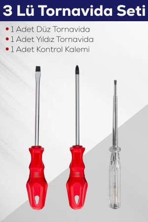 3'lü Tornavida Seti (Düz Tornavida + Yıldız Tornavida + Kontr&hellip;