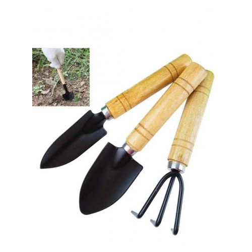 3 Parça  Hobi Seti - Bahçe Saksı Sukulent  Bakım Çapa-Tırmık-Kürek