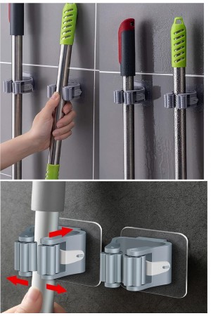 4 Lü Kelebek Yapışkanlı Mop Fırça Çekpas Sap Tutucu Organizer Banyo… 4 Lü Kelebek Yapışkanlı Mop Fırça Çekpas Sap Tutucu Organizer Banyo…