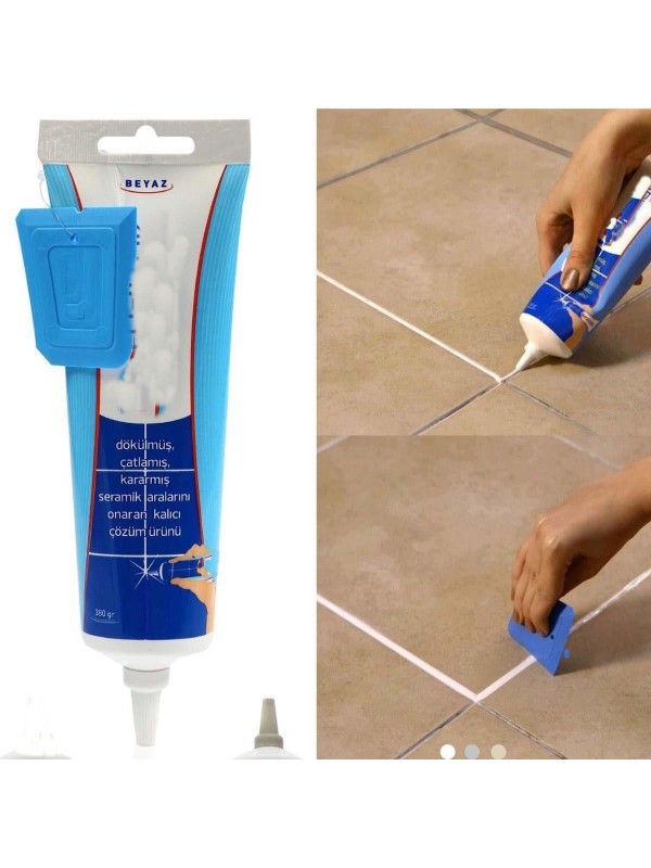 5 Adet Beyaz Derz Dolgusu - Lavabo Küvet Fayans Derzi kalemi 380gr Spatul&hellip;