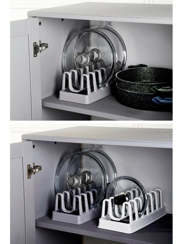 6 Bölmeli Tencere Kapak Rafı - Tencere Kapak Organizeri… 6 Bölmeli Tencere Kapak Rafı - Tencere Kapak Organizeri…
