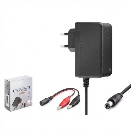 Akü Şarj  12V 2.5A 30W Krokodil Uç Akü Şarj Adaptörü