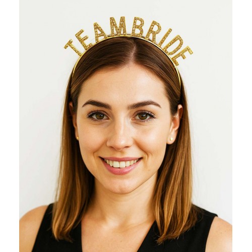 Altın Renk Team Bride Taç Plastik – Gelin ve Nedime Tacı Altın Renk Team Bride Taç Plastik – Gelin ve Nedime Tacı